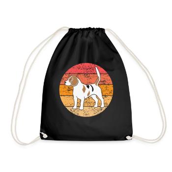 Beagle Dog Lovers Retro Vintage Cadeau - Sac de sport léger - noir - Devant