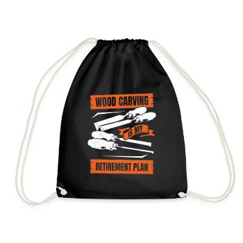 La sculpture sur bois est mon plan de retraite - Sac de sport léger - noir - Devant