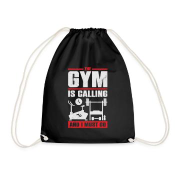Le gymnase m’appelle et je dois y aller - Sac de sport léger - noir - Devant