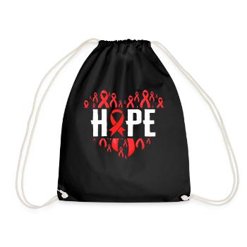 Chemise du Mois de la sensibilisation au VIH/sida, ruban rouge de l’espoir - Sac de sport léger - noir - Devant