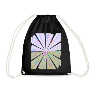 Heart Hearts Congratulations Birthday - Drawstring Bag - black - Front