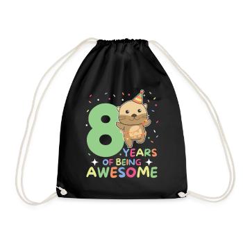 Loutre pour ses enfants de 8 ans - Sac de sport léger - noir - Devant