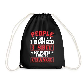 Les gens disent que j’ai - Sac de sport léger - noir - Devant