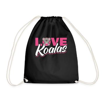 J’adore les koalas - Sac de sport léger - noir - Devant