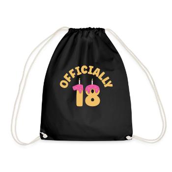 Anniversaire officiel de 18e anniversaire enfant dix-huit ans - Sac de sport léger - noir - Devant