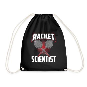 Schläger Wissenschaftler Racket Scientist - Turnbeutel - Schwarz - Vorne