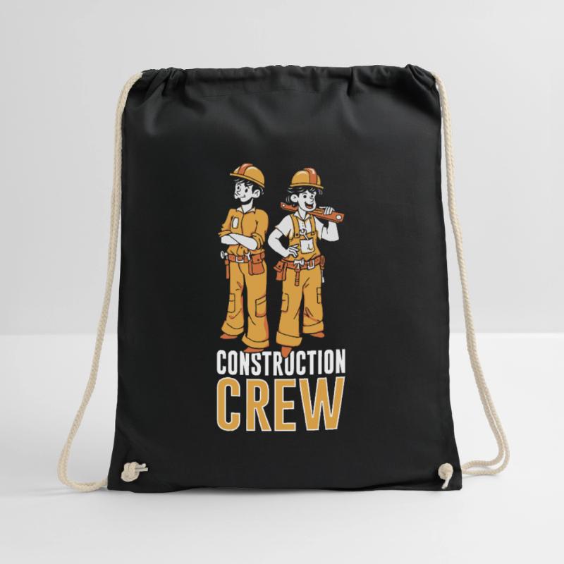 Construction Crew, Teamwork, Construction Site, Construction Construction Worker Drawstring Bag
