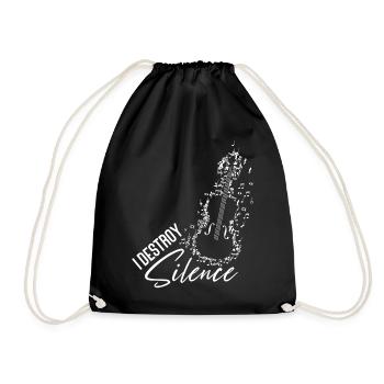 Violoniste de violon I Destroy Silence - Sac de sport léger - noir - Devant
