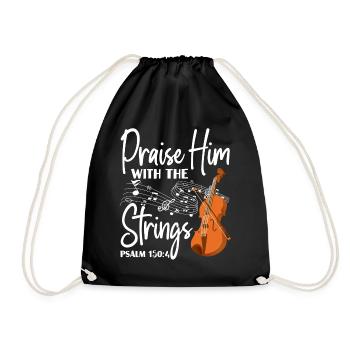 Violon Violoniste Bible Citation Foi - Sac de sport léger - noir - Devant