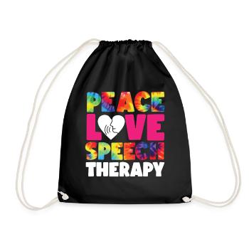 Speech Therapist Therapy Assistant - Drawstring Bag - black - Front