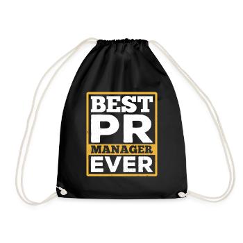 Best PR Manager ever Public Relations Profession - Drawstring Bag - black - Front