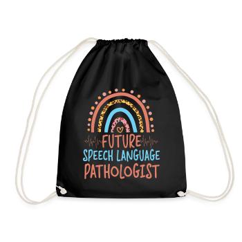 Speech Therapist Therapy Assistant - Drawstring Bag - black - Front