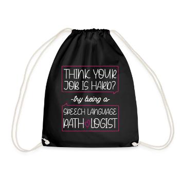 Speech Therapist Therapy Assistant - Drawstring Bag - black - Front