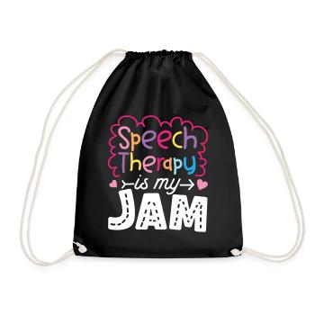 Speech Therapist Therapy Assistant - Drawstring Bag - black - Front