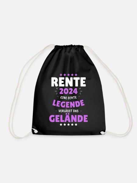 RENTE 2024, EINE LEGENDE VERLÄSST DAS GELÄNDE! - Turnbeutel - Schwarz