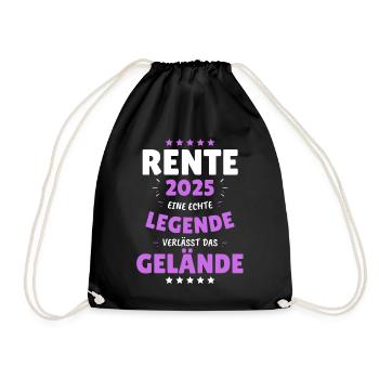 RENTE 2025 EINE LEGENDE VERLÄSST DAS GELÄNDE! Das - Turnbeutel - Schwarz - Vorne