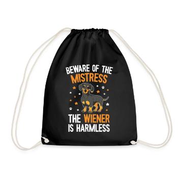 Maman teckel mignonne - Sac de sport léger - noir - Devant