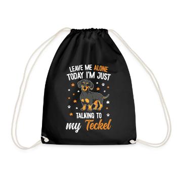Maman teckel mignonne - Sac de sport léger - noir - Devant