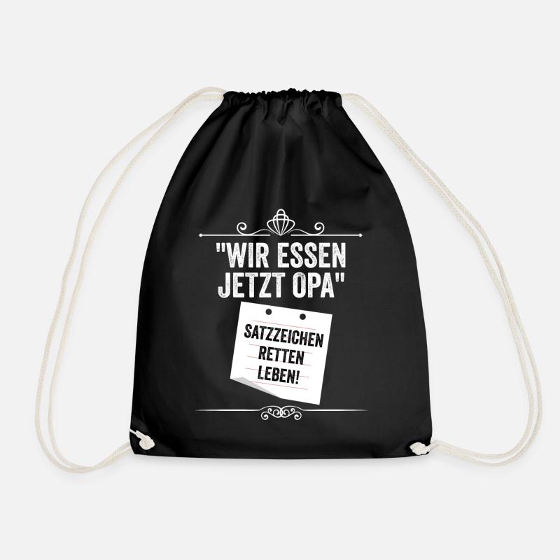 Wir essen jetzt Opa - Turnbeutel - Schwarz
