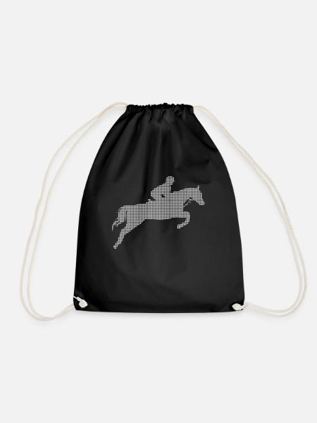Pferde reiten - Turnbeutel - Schwarz