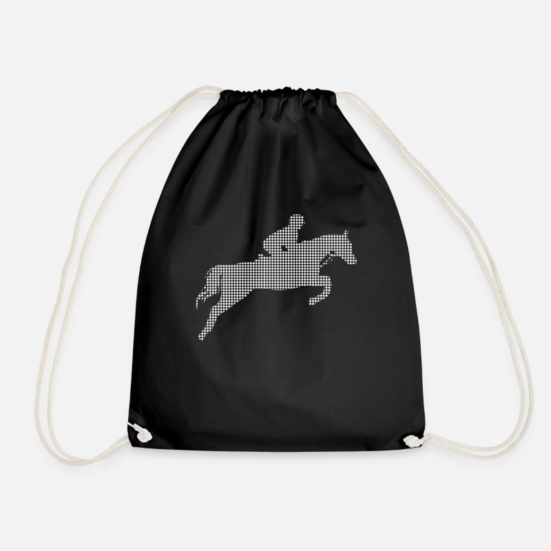 Pferde reiten - Turnbeutel - Schwarz