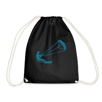 kite surfen - Turnbeutel - Schwarz - Vorne