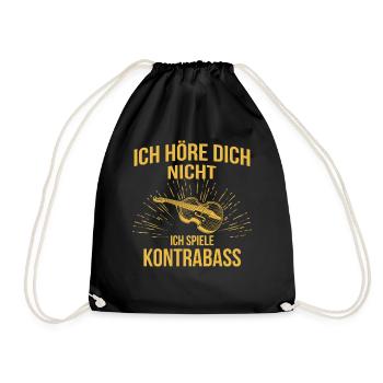 Kontrabass Kontrabassspieler Kontrabassist - Turnbeutel - Schwarz - Vorne