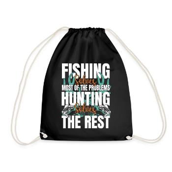 Résoudre la plupart des problèmes de pêche amusante - Sac de sport léger - noir - Devant