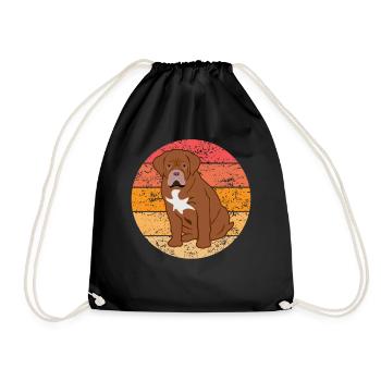 Bordeaux Grand Dague Chien Dog Lovers Cadeau Rétro - Sac de sport léger - noir - Devant