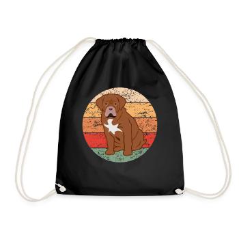 Bordeaux Grand Dague Chien Dog Lovers Cadeau Rétro - Sac de sport léger - noir - Devant