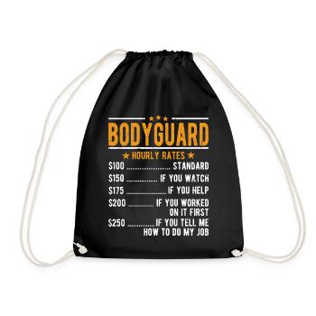 Salaire horaire de garde du corps - Sac de sport léger - noir - Devant