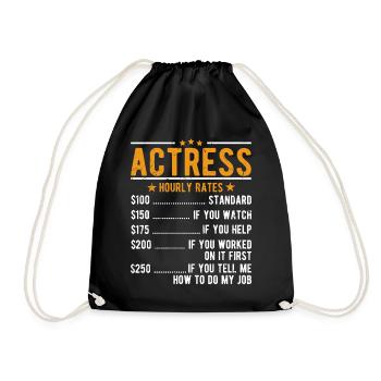 Actrice Salaire horaire - Sac de sport léger - noir - Devant
