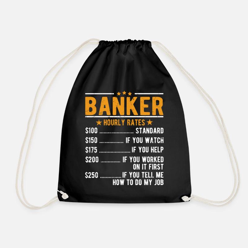 Banker Stundenlohn - Turnbeutel - Schwarz