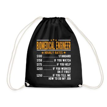 Ingénieur biomédical Salaire horaire - Sac de sport léger - noir - Devant