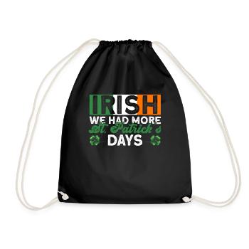 Irlande Irlandais drôle de dicton de la Saint-Patrick - Sac de sport léger - noir - Devant