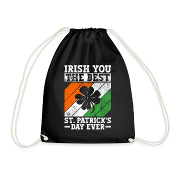 Ireland Irish Funny Saying St Patrick's Day - Drawstring Bag - black - Front
