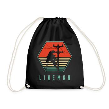 Lineman rétro pour monteur de lignes - Sac de sport léger - noir - Devant