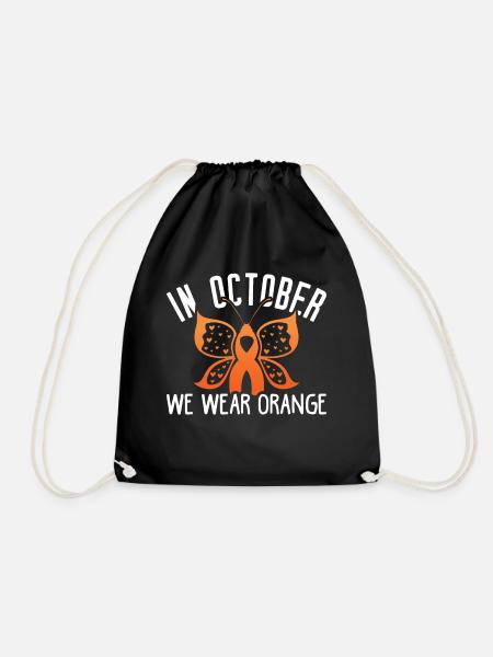 In October We Wear Orange For ADHD Awareness Month - Turnbeutel - Schwarz