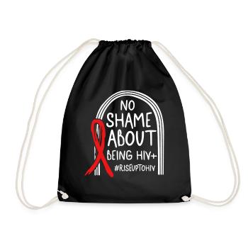 Chemise de la Journée mondiale du VIH, pas de honte d’être VIH - Sac de sport léger - noir - Devant