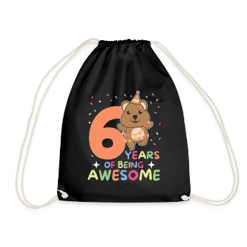Quokka pour les enfants de 6 ans - Sac de sport léger - noir - Devant