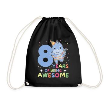Dino pour les enfants de 8 ans de huit ans - Sac de sport léger - noir - Devant