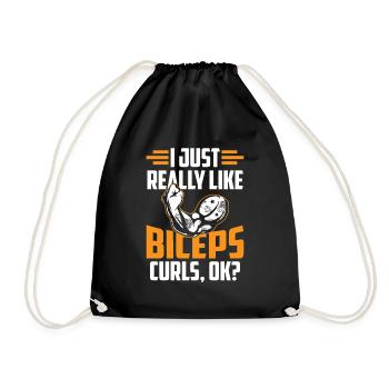 J’aime vraiment les muscles des biceps - Sac de sport léger - noir - Devant