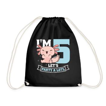 J’ai 5 ans Let’s Party A Lotl - Sac de sport léger - noir - Devant