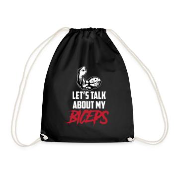 Parlons de mes biceps, de mes biceps, de mes boucles, de mes muscles - Sac de sport léger - noir - Devant