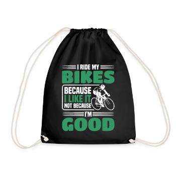 Je fais du vélo parce que ça me donne - Sac de sport léger - noir - Devant