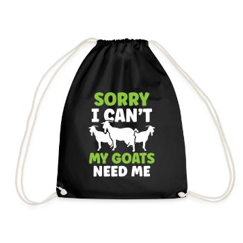 Malheureusement, mes chèvres n’ont pas besoin de moi animal - Sac de sport léger - noir - Devant