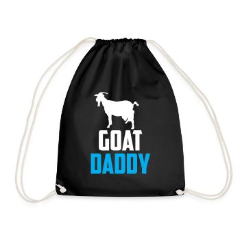 Goats Papa Boy Type Animal Domestic Goat Goat - Drawstring Bag - black - Front