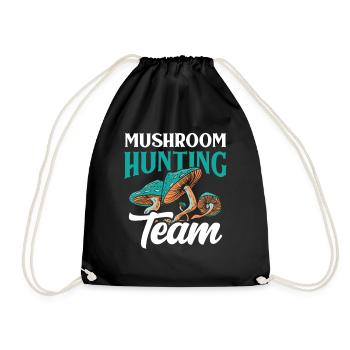 Mushroom pickers Team Mushroom pickers Mushroom pickers Mushroom picking - Drawstring Bag - black - Front