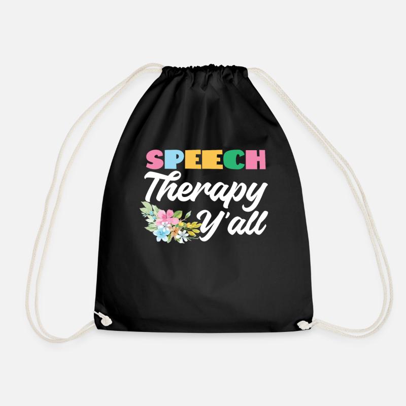 Speech Therapist Therapy Assistant - Turnbeutel - Schwarz