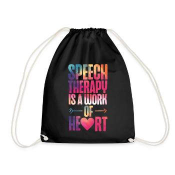 Speech Therapist Therapy Assistant - Drawstring Bag - black - Front
